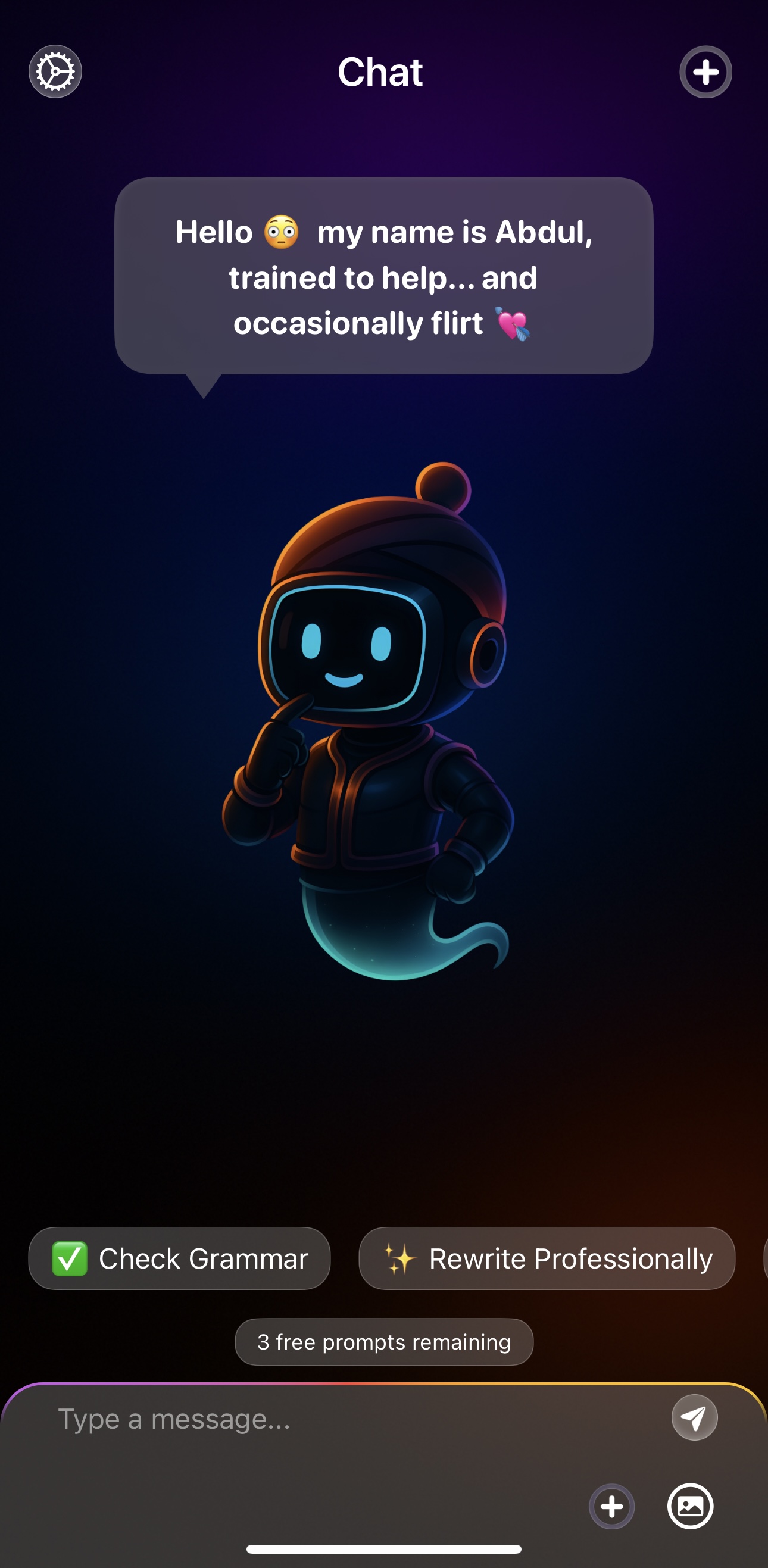 Abdul introducing himself with personality